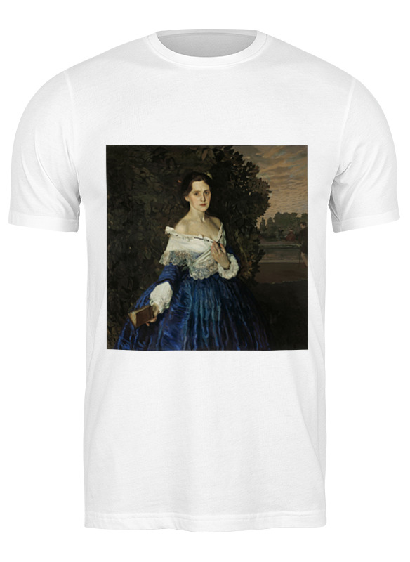 Printio Футболка классическая Дама в голубом (картина сомова) портрет по фото дама с любимцем