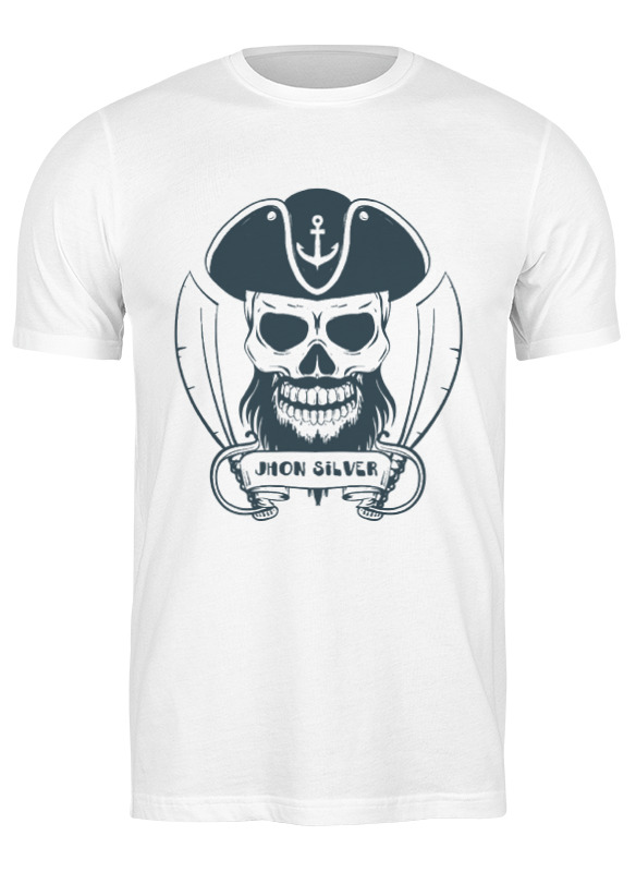 мужская футболка череп пирата l белый Printio Футболка классическая Пиратская