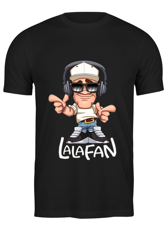 Printio Футболка классическая Lalafan dj t-shirt (чёрная, муж.) фото