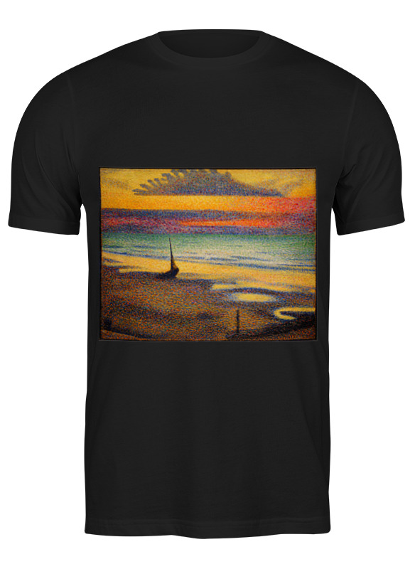 Printio Футболка классическая Пляж в хейсте (жорж леммен) printio открытка 15x15 см пляж в хейсте жорж леммен