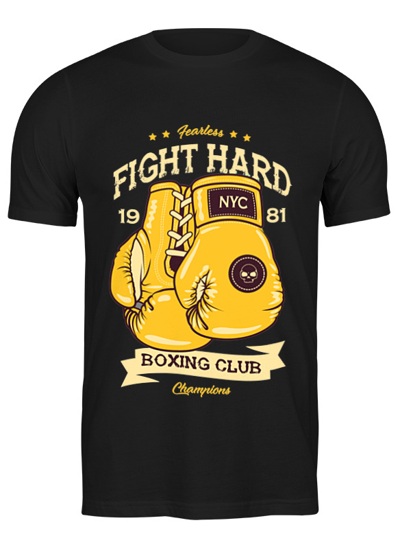 Printio Футболка классическая Fight hard boxing club перчатки боксерские boybo stain flex