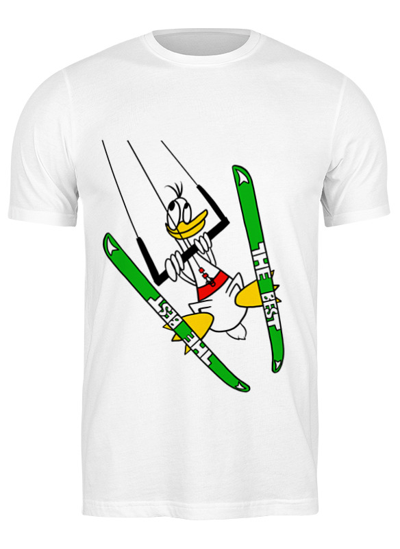 Printio Футболка классическая Утка-кайтер, лыжник. м printio футболка классическая лягушка кайтер м