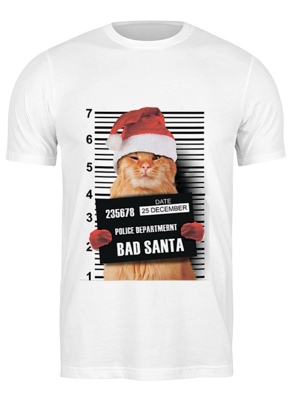 Printio Футболка классическая Новый год кот в шапке женская футболка кот в шапке xl белый