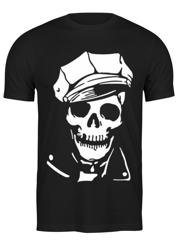 Printio Футболка классическая Скелет в фуражке printio футболка классическая путин – моряк в фуражке