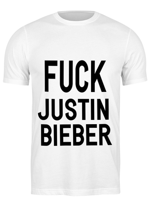 Printio Футболка классическая Fuck justin bieber fuck justin bieber 673295 4xs белый