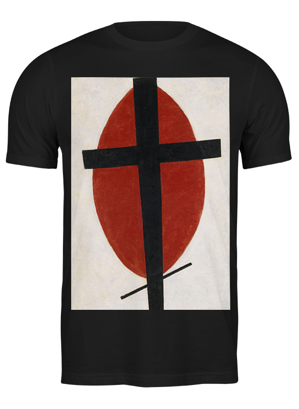 Printio Футболка классическая Супрематизм (черный крест на красном овале) printio футболка wearcraft premium супрематизм черный крест на красном овале
