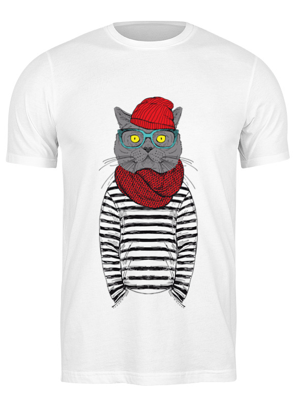 Printio Футболка классическая Cat hipster мужская футболка hipster cat l черный