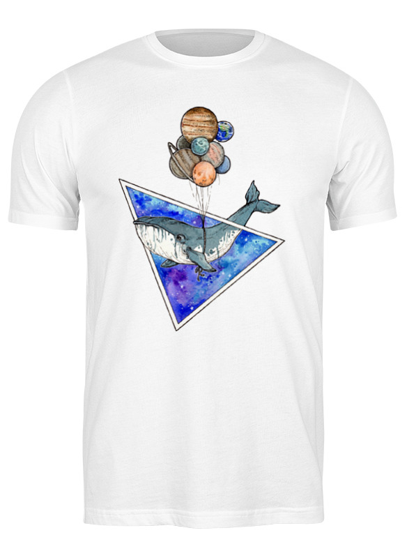 Printio Футболка классическая Кит и планеты printio футболка для собак космос кит планеты