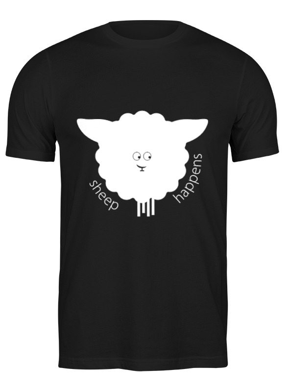 Printio Футболка классическая Round sheep black printio детская футболка классическая унисекс round sheep black