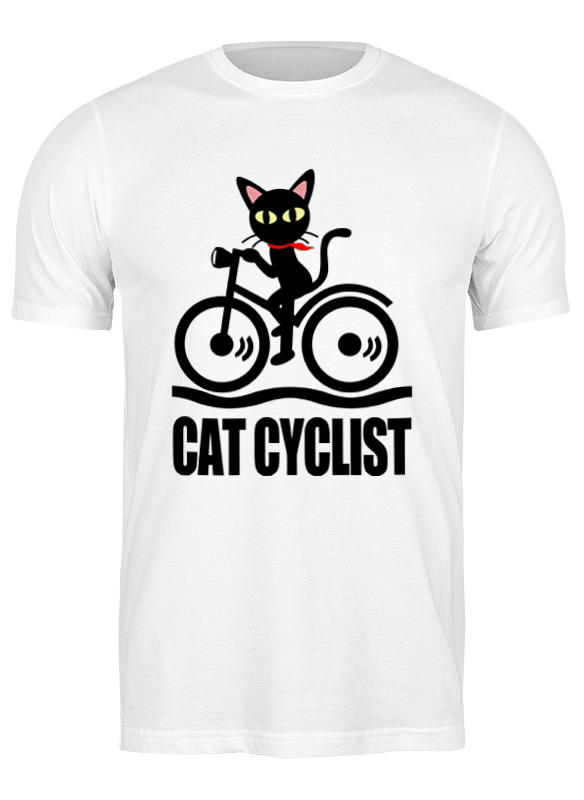 Printio Футболка классическая Кот на велике мужская футболка мишка на велике s черный