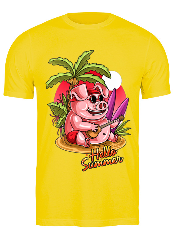 Printio Футболка классическая Лето,привет! мужская футболка привет лето тропическая иллюстрация с фламинго s желтый