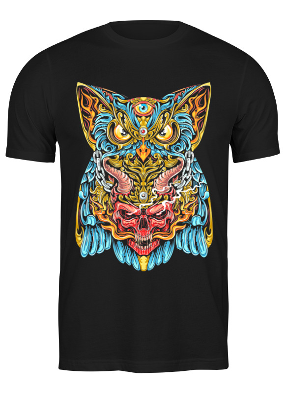 Printio Футболка классическая ◈ owl and skull ◈ printio детская футболка классическая унисекс ◈ owl and skull ◈