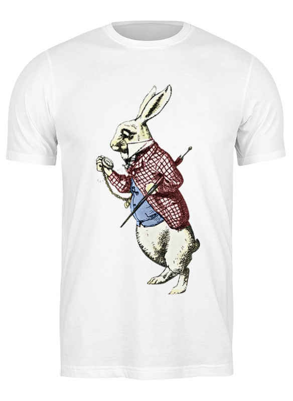 printio футболка классическая алиса в стране чудес кролик Printio Футболка классическая Алиса в стране чудес. кролик.