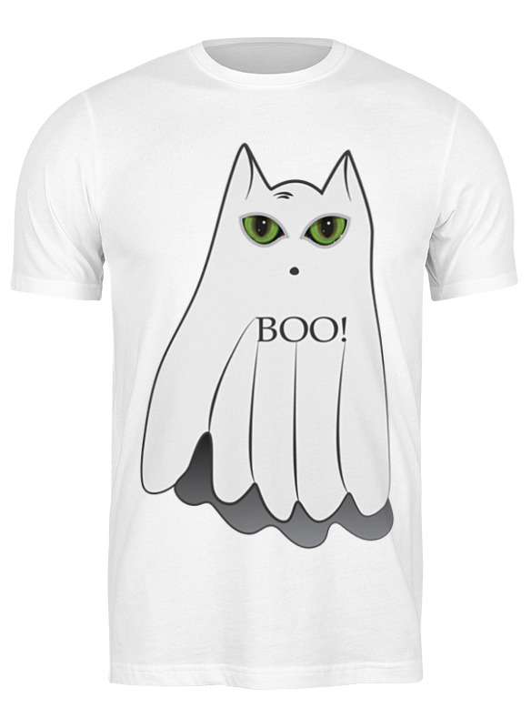 printio детская футболка классическая унисекс кот привидение универсальный Printio Футболка классическая Кот привидение (универсальный)