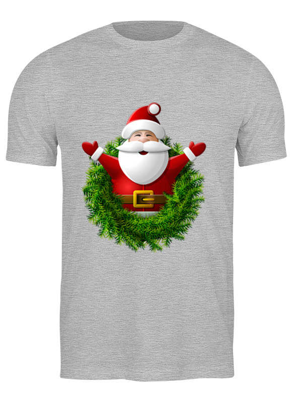 рождественская футболка для отпуска с санта клаусом Printio Футболка классическая Санта