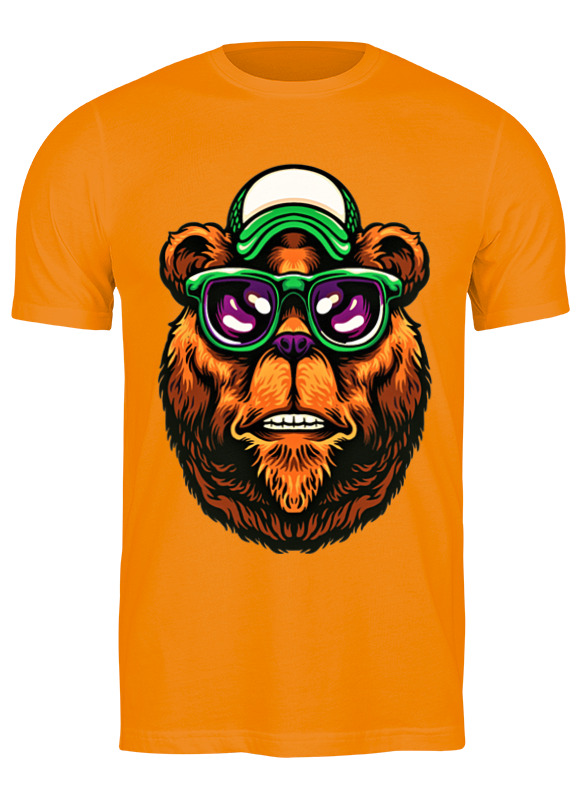 Printio Футболка классическая Медведь в очках чехол mypads медведь в очках 2 для oppo k10 4g задняя панель накладка бампер