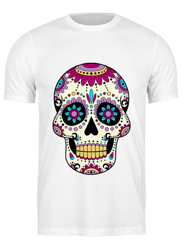 printio детская футболка классическая унисекс мексиканский череп Printio Футболка классическая Мексиканский череп