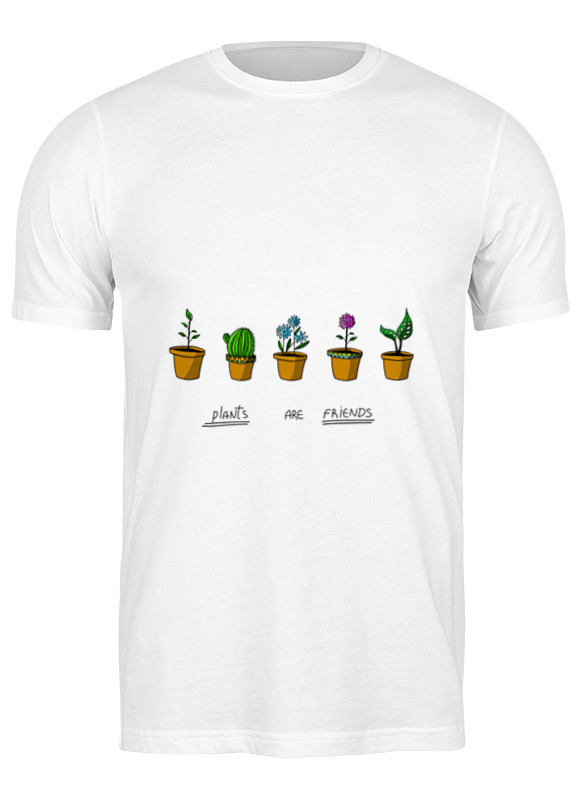 Printio Футболка классическая Растения - друзья мужская футболка друзья friends пародия в стиле аниме m синий