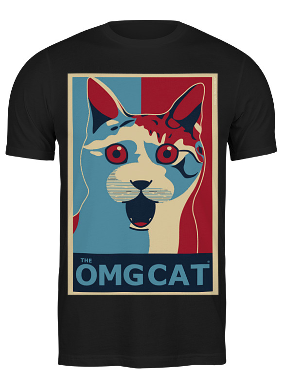 Printio Футболка классическая Омг кот (the omg cat) футболка wearcraft premium slim fit printio омг кот the omg cat