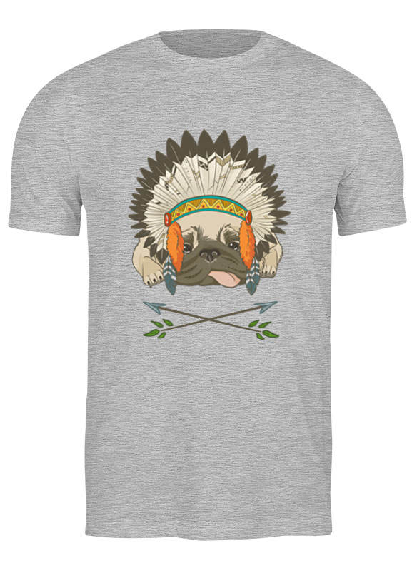 Printio Футболка классическая Мопс-индеец