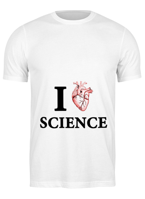 Printio Футболка классическая I love science (я люблю науку) printio сумка i love science я люблю науку
