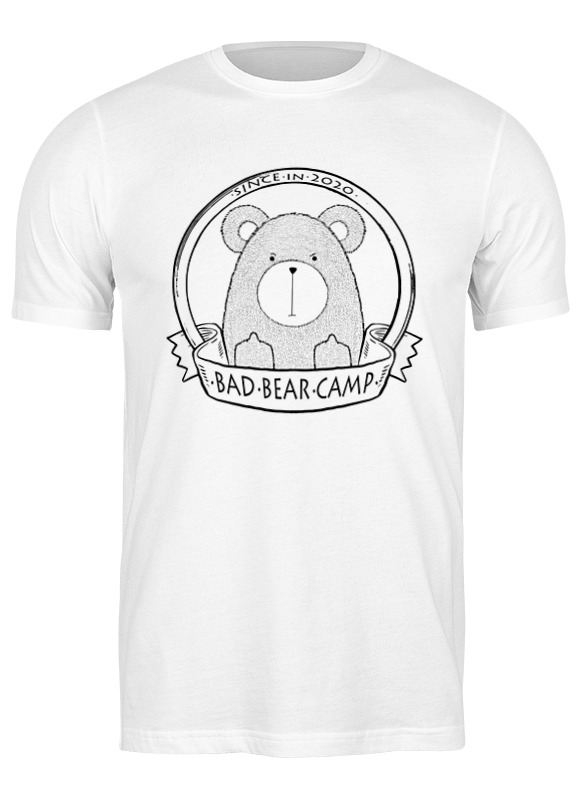 Printio Футболка классическая Bad bear camp mens papa bear camping dad hiking daddy fathers day gifts t shirt