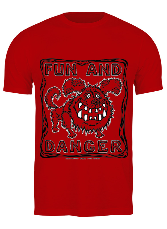 Printio Футболка классическая Весёлый и опасный мужская футболка собака далматинец s красный