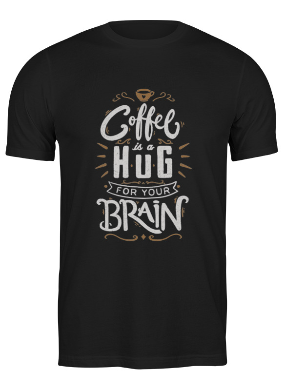 Printio Футболка классическая Кофе для мозга мужская футболка кофе это жидкое объятие для вашего мозга m зеленый