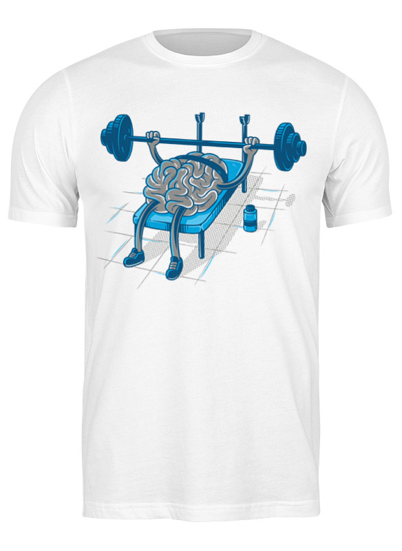 Printio Футболка классическая Качай мозги printio детская футболка классическая унисекс качай мозги