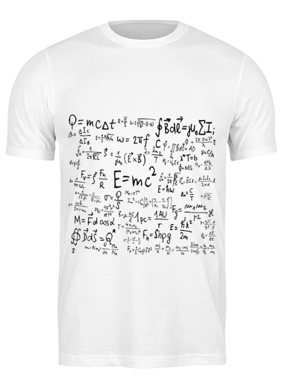 Printio Футболка классическая Формулы по физике printio футболка классическая формулы по физике