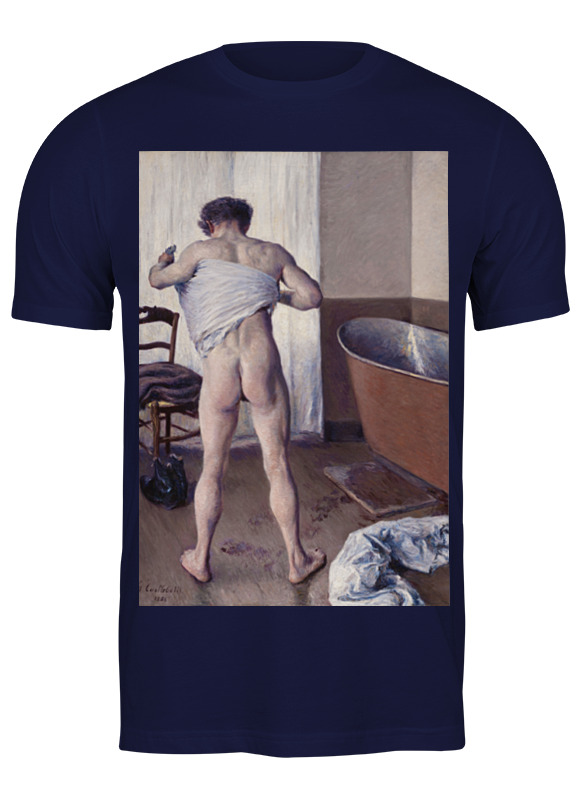 Printio Футболка классическая Мужчина в ванной (картина кайботта) printio тетрадь на пружине мужчина в ванной картина кайботта