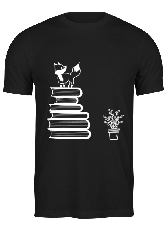 Printio Футболка классическая Лисичка с книгами by komlove printio футболка классическая красота линий