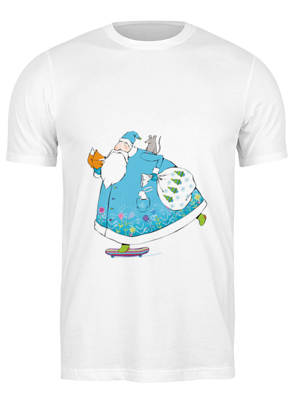 Printio Футболка классическая Дед мороз на скейте printio футболка wearcraft premium дед мороз на скейте