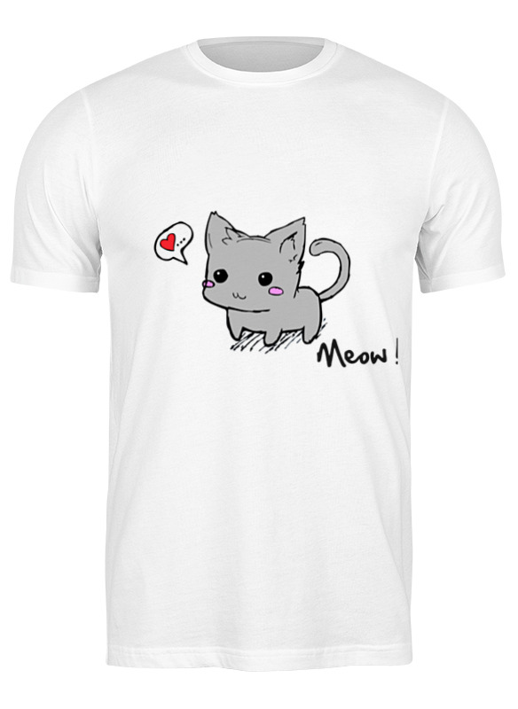 Printio Футболка классическая Котик мяу printio футболка для собак котик мяу