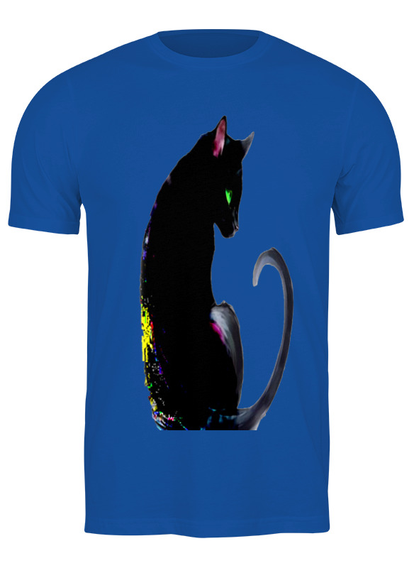 сумка кот мороженое ярко синий Printio Футболка классическая Черный кот