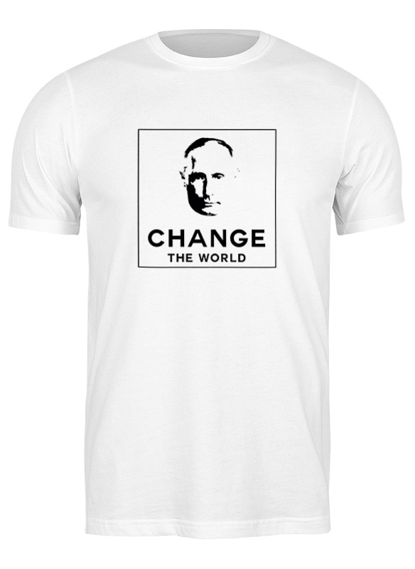 Printio Футболка классическая Putin change the world - путин изменит мир printio футболка wearcraft premium slim fit putin change the world путин изменит мир