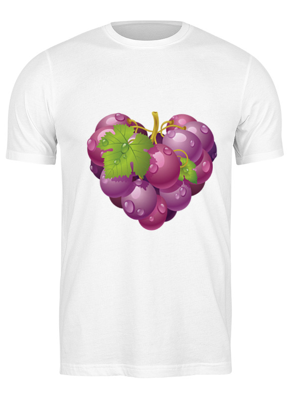 printio лонгслив виноградная лоза виноград сердце фрукт Printio Футболка классическая Виноградная лоза. виноград.сердце. фрукт.