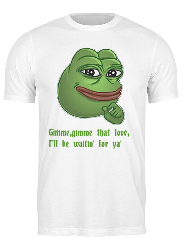 Printio Футболка классическая Pepe the frog whant some love printio футболка wearcraft premium slim fit pepe the frog whant some love