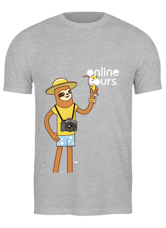 Printio Футболка классическая Ленивец с коктейлем