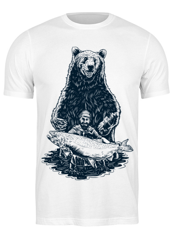 printio лонгслив медвежья рыбалка Printio Футболка классическая Медвежья рыбалка