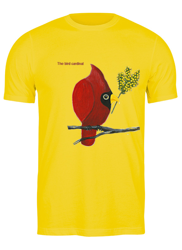 Printio Футболка классическая Птица кардинал с мимозой