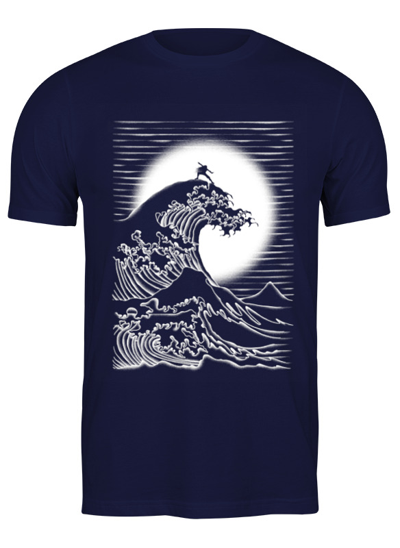 Printio Футболка классическая Наездник волны мужская футболка ворон на фоне луны 2xl синий