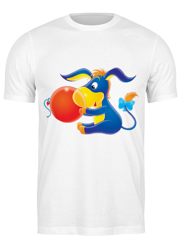 Printio Футболка классическая Ослик иа детская футболка синий слон с воздушным шариком 104 белый