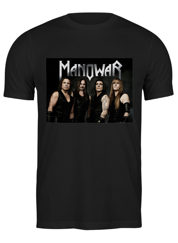 футболка с принтом manowar kings of metal женская черная xs Printio Футболка классическая manowar
