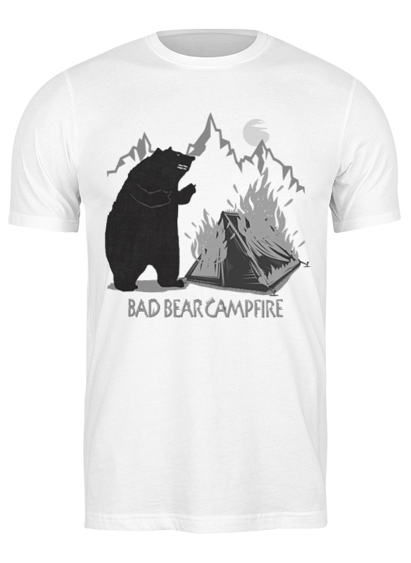 Printio Футболка классическая Bad bear campfire набор pokemon футболка obstagoon punk серая s бейсболка angry pika