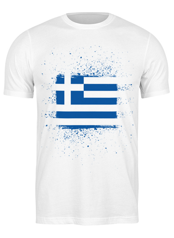 Printio Футболка классическая Греческий флаг (гранж) printio свитшот унисекс хлопковый греческий флаг гранж