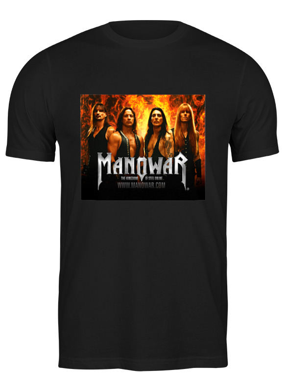 футболка с принтом manowar kings of metal женская черная xs Printio Футболка классическая Manowar