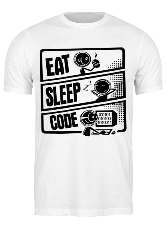 Printio Футболка классическая Eat, sleep, code printio футболка классическая eat sleep code