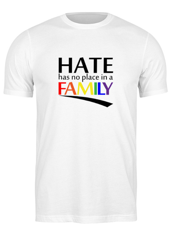 Printio Футболка классическая Ненависти нет места в семье printio футболка wearcraft premium ненависти нет места в семье