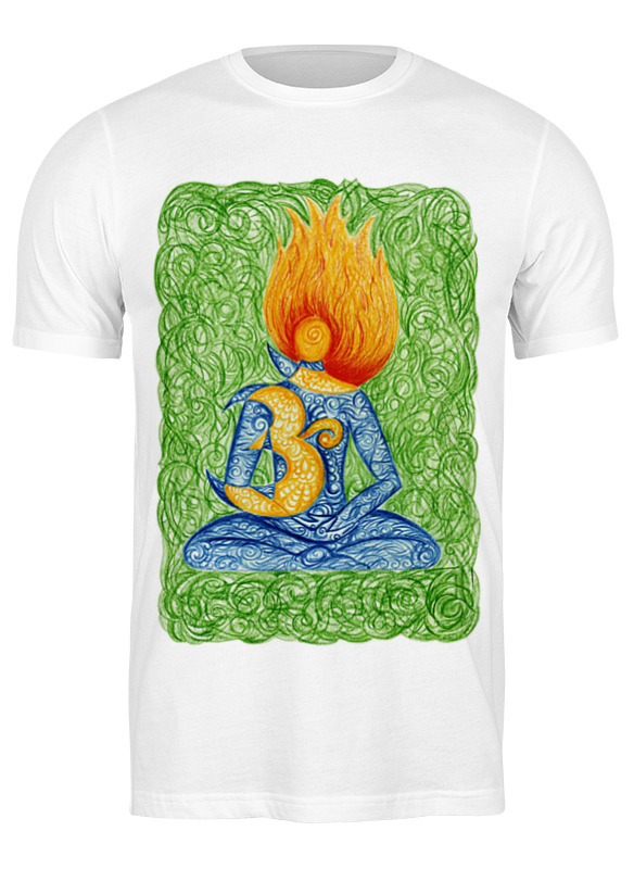 Printio Футболка классическая Йогин, медитирующий на ом (аум) printio футболка wearcraft premium медитация на ом аум